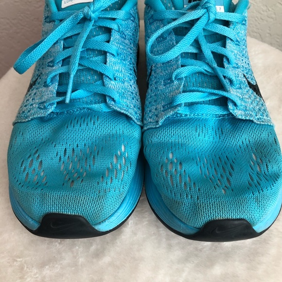Nike LunarGlide 7 Blue And White Running Shoes - Picture 5 of 12